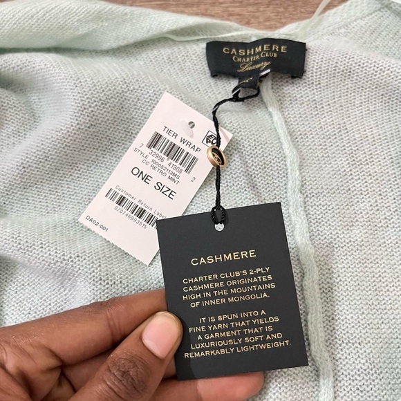 cashmere charter club pullover cardigan - Picture 1 of 3